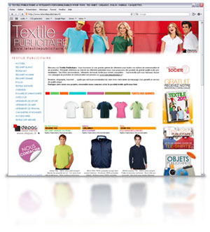 Tout le Textile Publicitaire pour Vos Campagnes de Communication et Promotion Textile Publicitaire, le Meilleur site pour trouver le vêtement personnalisé qu’il vous faut! Un large choix de textile publicitaire, Tee-Shirt personnalisable, Chemises publicitaires, Polos, Parkas, Casquettes sur mesure…