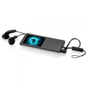 Lecteur MP4 - baladeur audio couleur noir - objet publicitaire