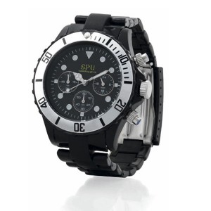 Montre Chrono Nice - Montre publicitaire couleur noire