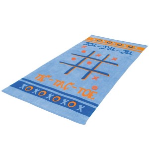 Serviette de Plage avec Jeu du Tic Tac Toe