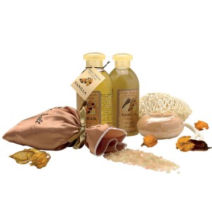 Set De Bain Vanille 5 Pi&egrave;ces
